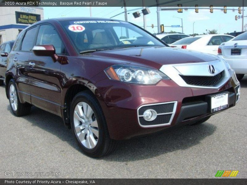 Basque Red Pearl / Taupe 2010 Acura RDX Technology