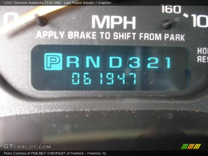 Light Pewter Metallic / Graphite 2002 Chevrolet Avalanche 2500 4WD
