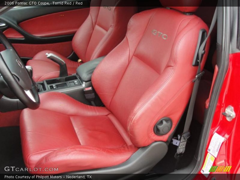  2006 GTO Coupe Red Interior