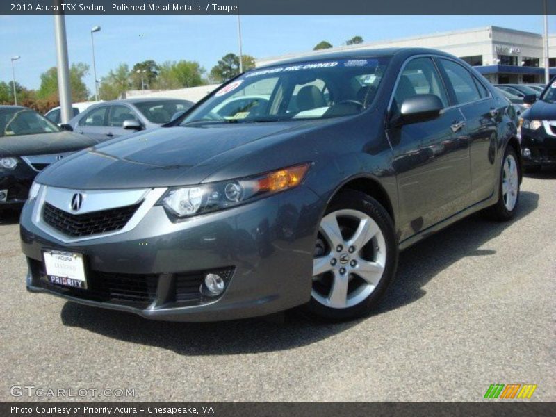 Polished Metal Metallic / Taupe 2010 Acura TSX Sedan