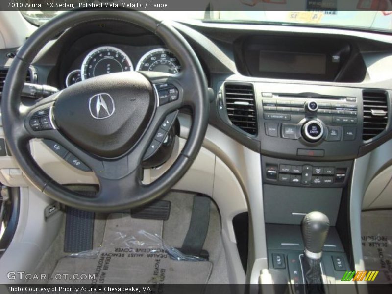 Polished Metal Metallic / Taupe 2010 Acura TSX Sedan