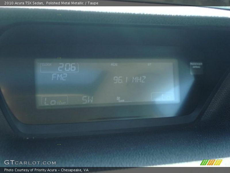 Polished Metal Metallic / Taupe 2010 Acura TSX Sedan