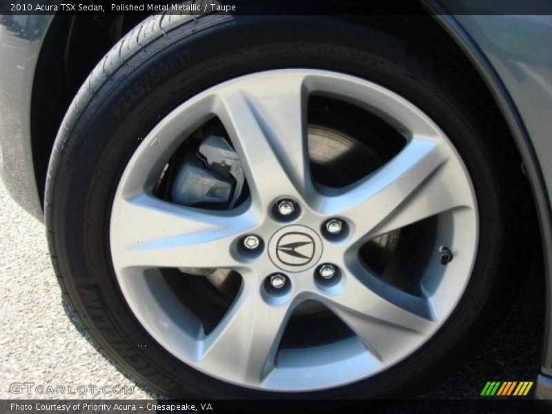 Polished Metal Metallic / Taupe 2010 Acura TSX Sedan