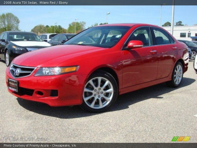 Milano Red / Ebony 2008 Acura TSX Sedan