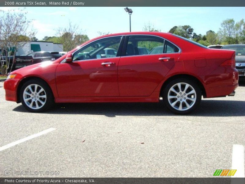 Milano Red / Ebony 2008 Acura TSX Sedan