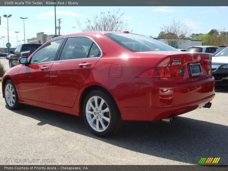 Milano Red / Ebony 2008 Acura TSX Sedan