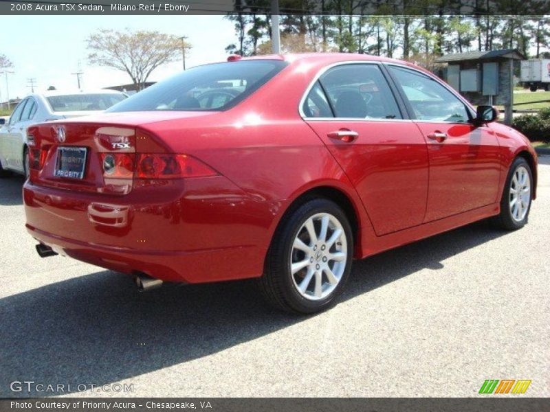 Milano Red / Ebony 2008 Acura TSX Sedan