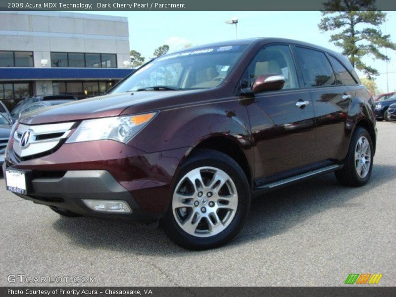 Dark Cherry Pearl / Parchment 2008 Acura MDX Technology