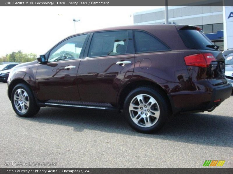 Dark Cherry Pearl / Parchment 2008 Acura MDX Technology