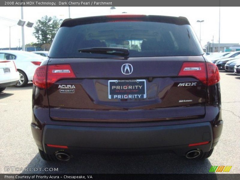 Dark Cherry Pearl / Parchment 2008 Acura MDX Technology
