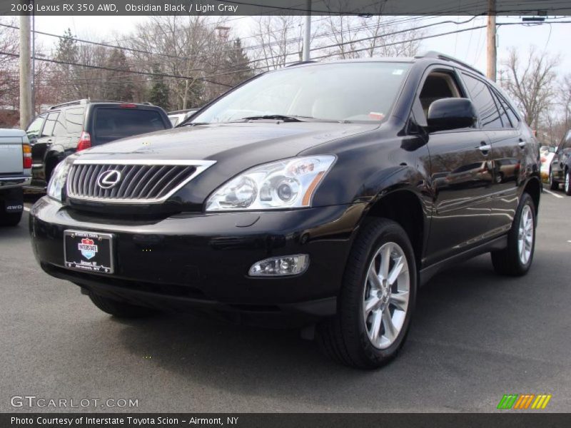 Obsidian Black / Light Gray 2009 Lexus RX 350 AWD