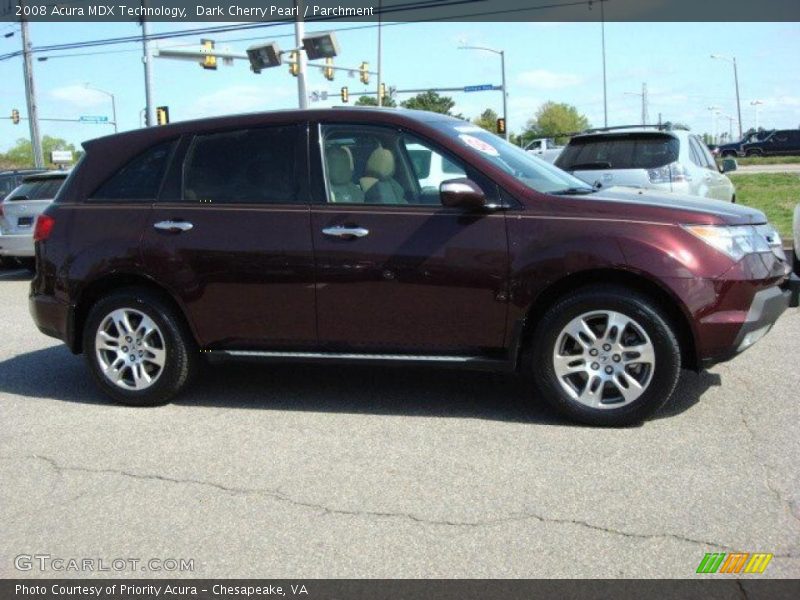 Dark Cherry Pearl / Parchment 2008 Acura MDX Technology