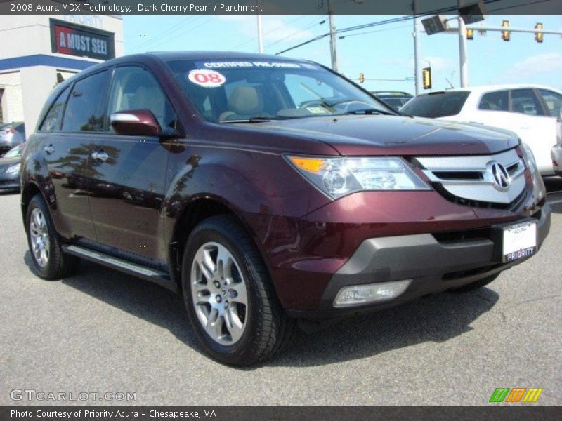 Dark Cherry Pearl / Parchment 2008 Acura MDX Technology
