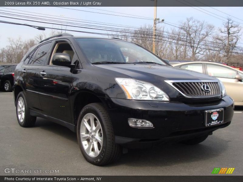 Obsidian Black / Light Gray 2009 Lexus RX 350 AWD
