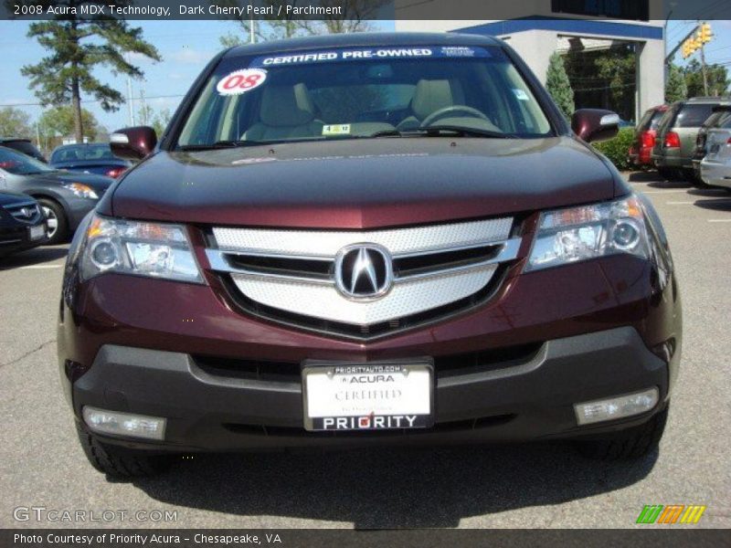Dark Cherry Pearl / Parchment 2008 Acura MDX Technology