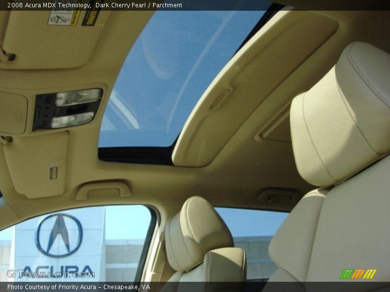Dark Cherry Pearl / Parchment 2008 Acura MDX Technology