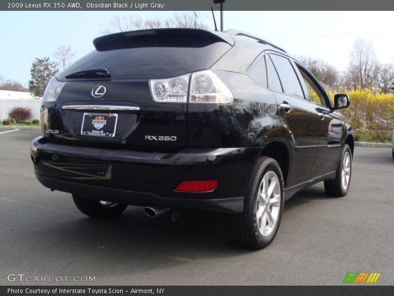 Obsidian Black / Light Gray 2009 Lexus RX 350 AWD
