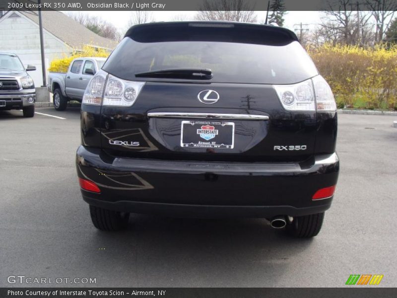 Obsidian Black / Light Gray 2009 Lexus RX 350 AWD