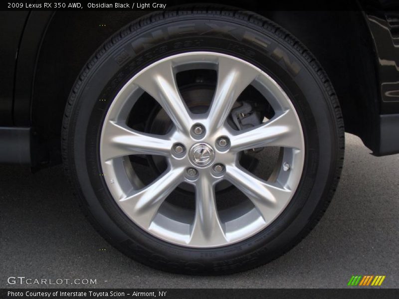 Obsidian Black / Light Gray 2009 Lexus RX 350 AWD
