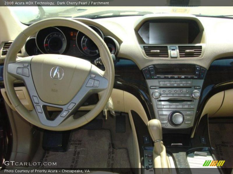 Dark Cherry Pearl / Parchment 2008 Acura MDX Technology