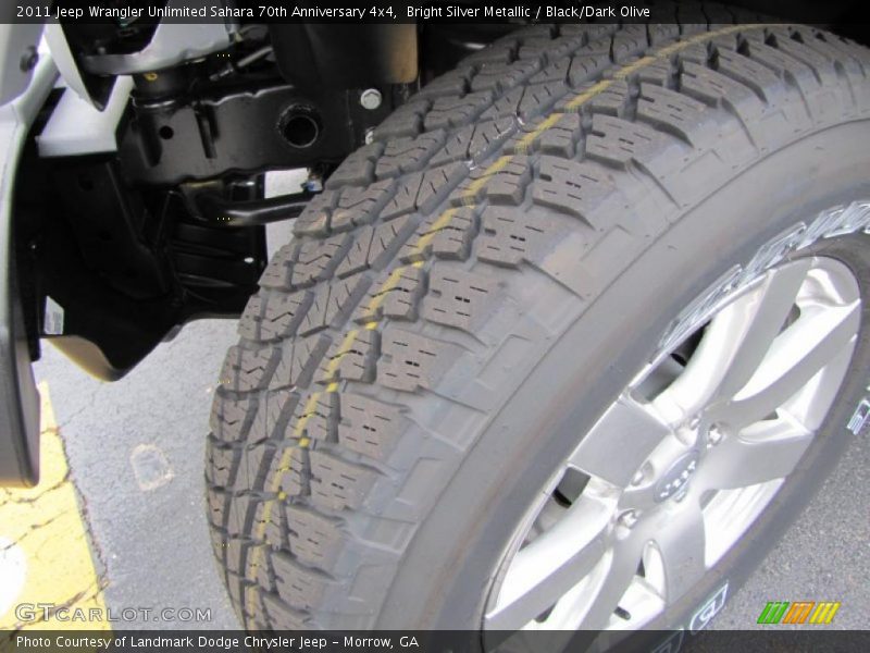 Bright Silver Metallic / Black/Dark Olive 2011 Jeep Wrangler Unlimited Sahara 70th Anniversary 4x4