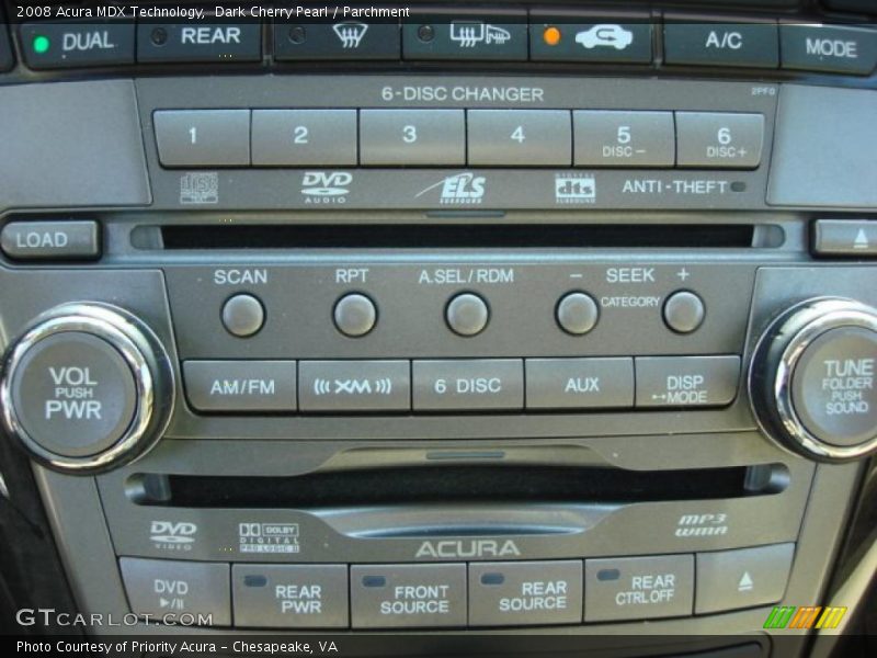 Dark Cherry Pearl / Parchment 2008 Acura MDX Technology