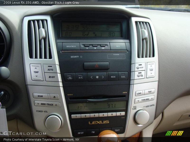 Obsidian Black / Light Gray 2009 Lexus RX 350 AWD