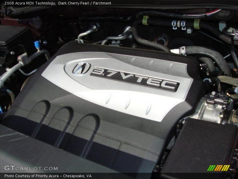 Dark Cherry Pearl / Parchment 2008 Acura MDX Technology