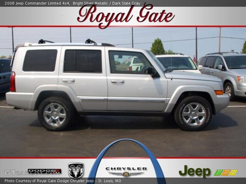 Bright Silver Metallic / Dark Slate Gray 2008 Jeep Commander Limited 4x4