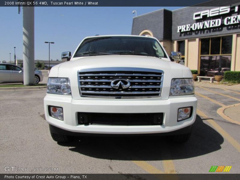 Tuscan Pearl White / Wheat 2008 Infiniti QX 56 4WD