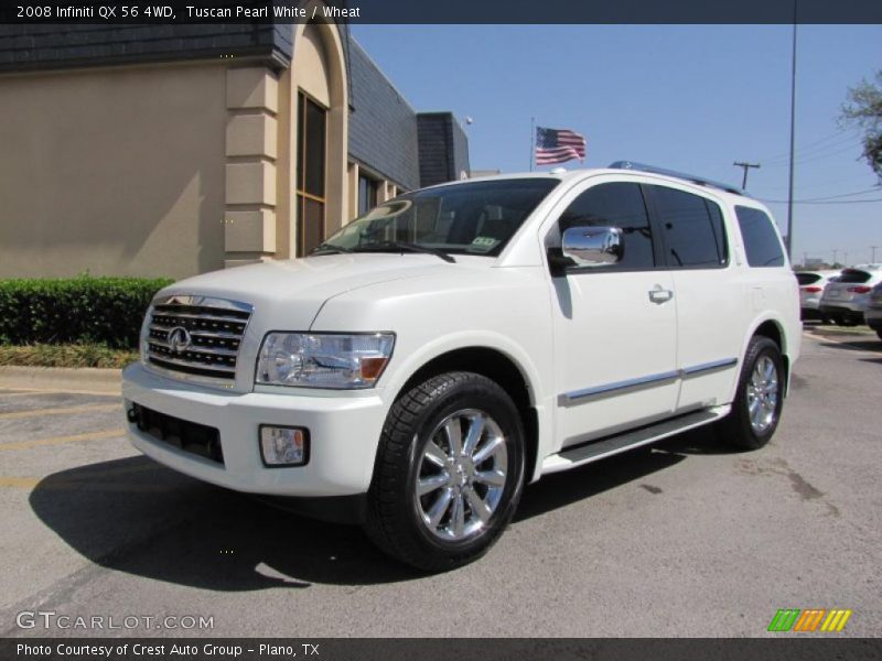 Tuscan Pearl White / Wheat 2008 Infiniti QX 56 4WD