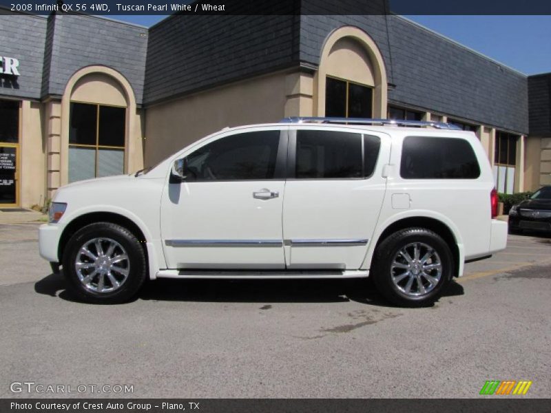 Tuscan Pearl White / Wheat 2008 Infiniti QX 56 4WD