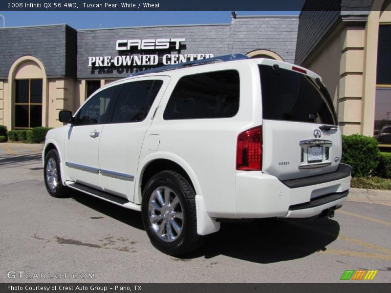 Tuscan Pearl White / Wheat 2008 Infiniti QX 56 4WD