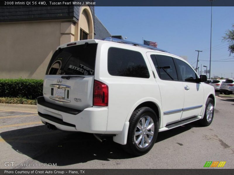 Tuscan Pearl White / Wheat 2008 Infiniti QX 56 4WD
