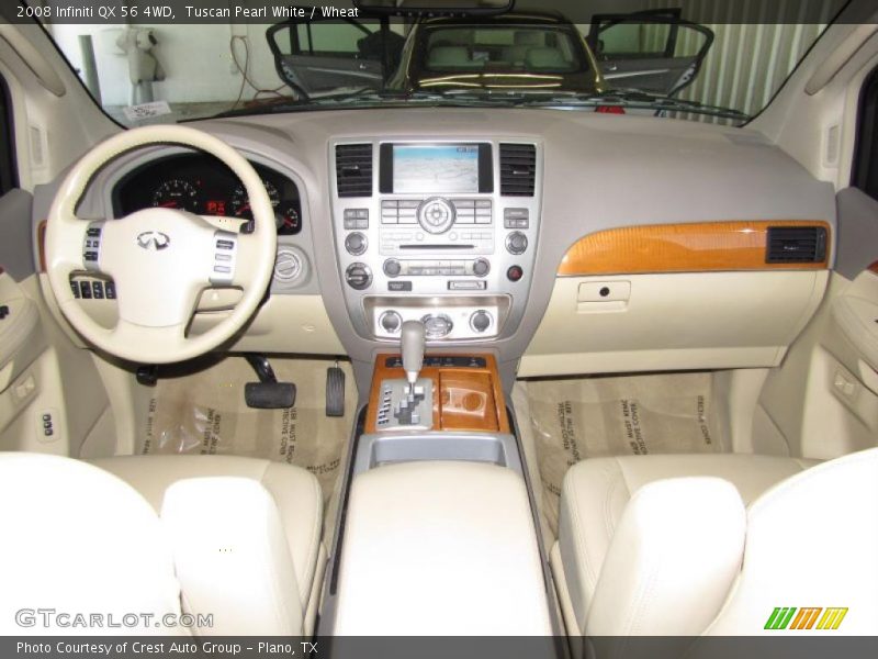 Tuscan Pearl White / Wheat 2008 Infiniti QX 56 4WD
