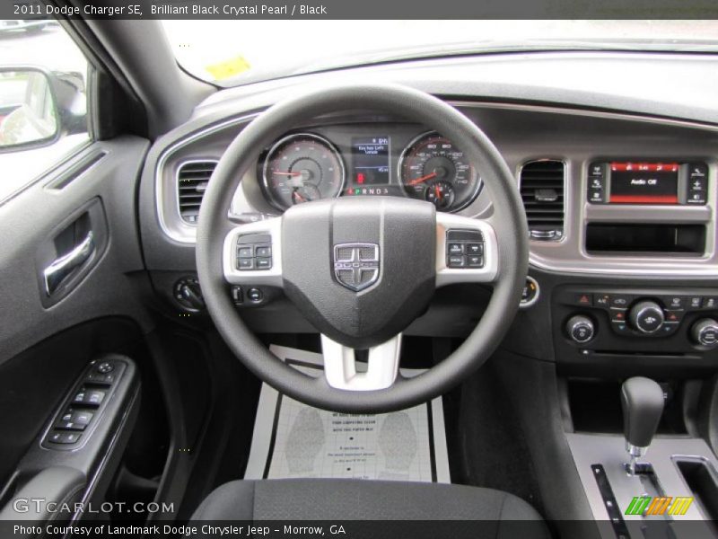 Brilliant Black Crystal Pearl / Black 2011 Dodge Charger SE