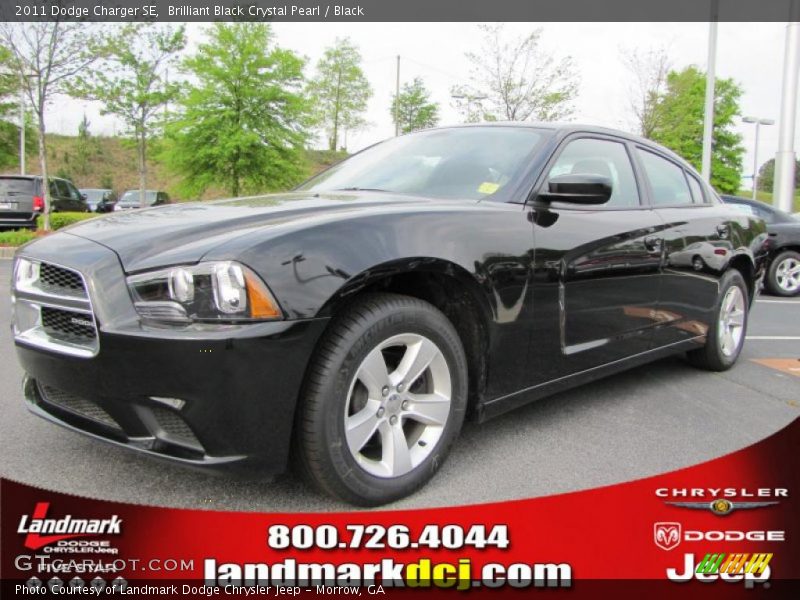 Brilliant Black Crystal Pearl / Black 2011 Dodge Charger SE