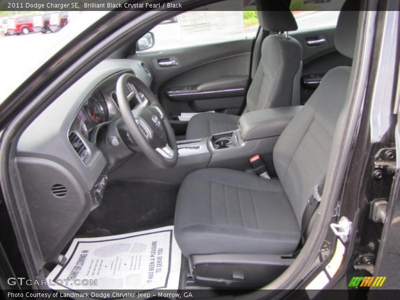 Brilliant Black Crystal Pearl / Black 2011 Dodge Charger SE