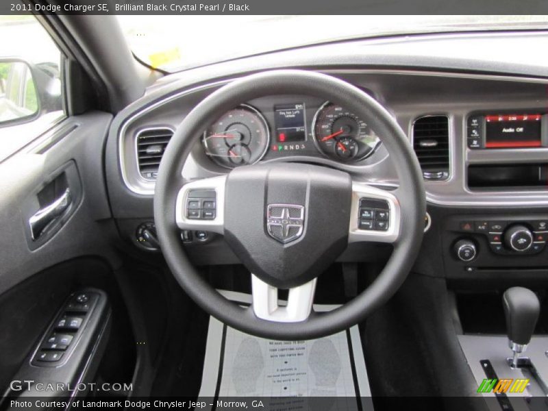 Brilliant Black Crystal Pearl / Black 2011 Dodge Charger SE