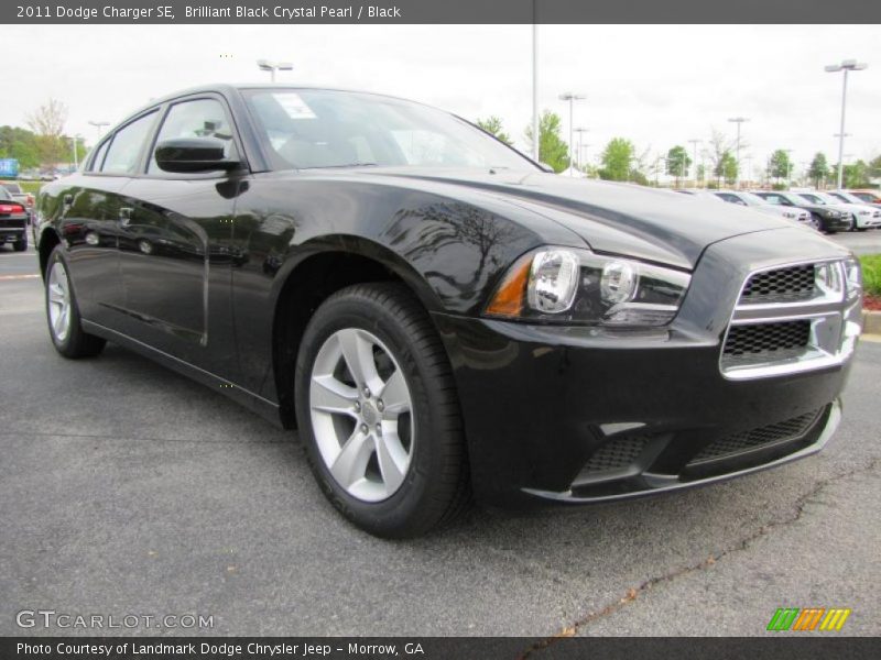 Brilliant Black Crystal Pearl / Black 2011 Dodge Charger SE