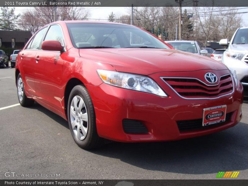 Barcelona Red Metallic / Ash 2011 Toyota Camry LE