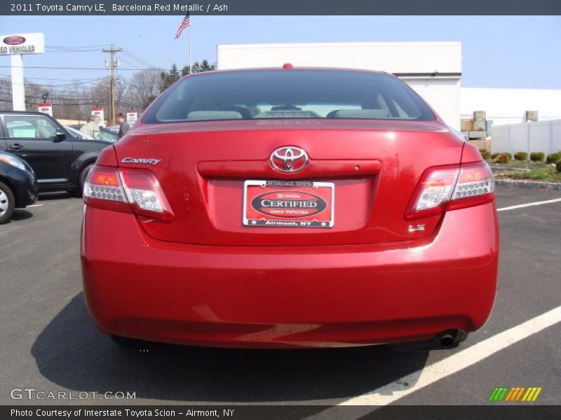 Barcelona Red Metallic / Ash 2011 Toyota Camry LE