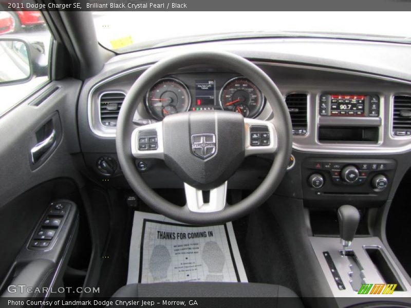 Brilliant Black Crystal Pearl / Black 2011 Dodge Charger SE