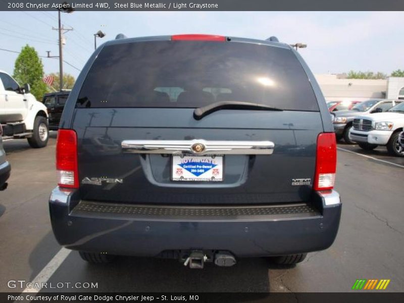 Steel Blue Metallic / Light Graystone 2008 Chrysler Aspen Limited 4WD