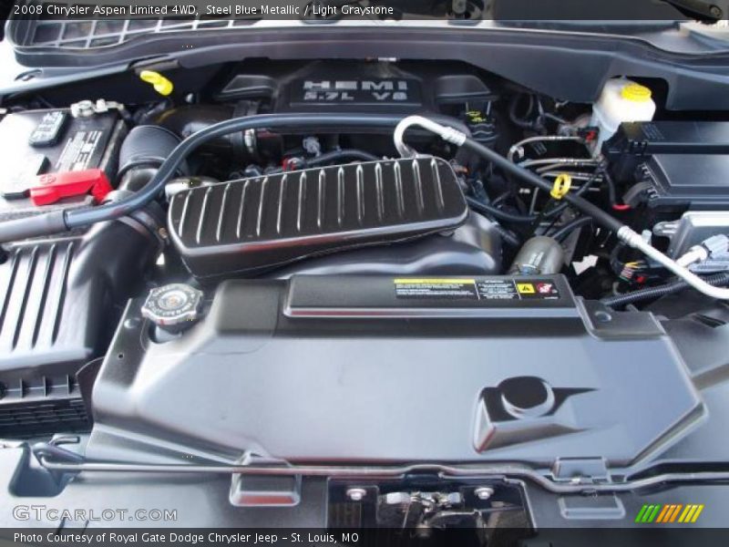 Steel Blue Metallic / Light Graystone 2008 Chrysler Aspen Limited 4WD