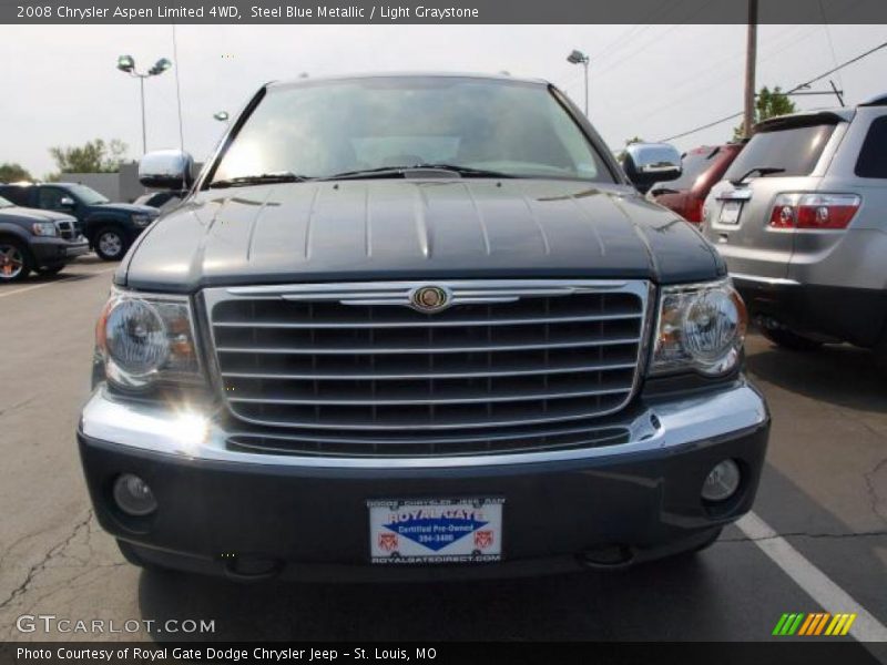 Steel Blue Metallic / Light Graystone 2008 Chrysler Aspen Limited 4WD