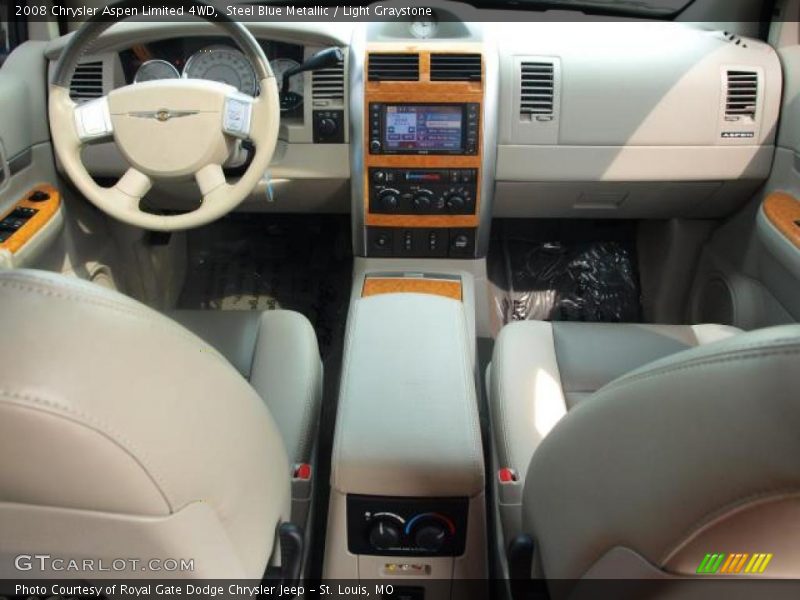 Steel Blue Metallic / Light Graystone 2008 Chrysler Aspen Limited 4WD