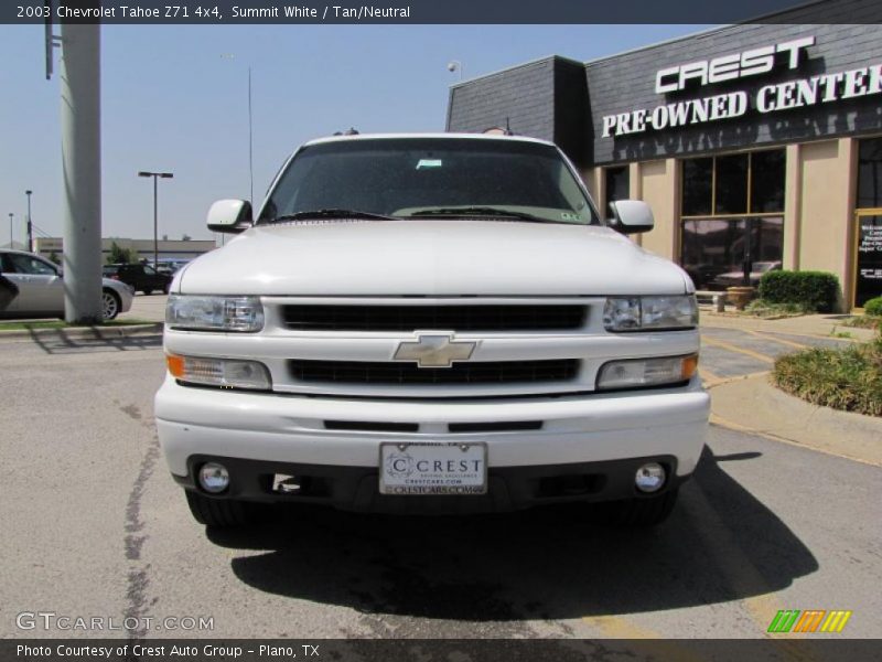 Summit White / Tan/Neutral 2003 Chevrolet Tahoe Z71 4x4