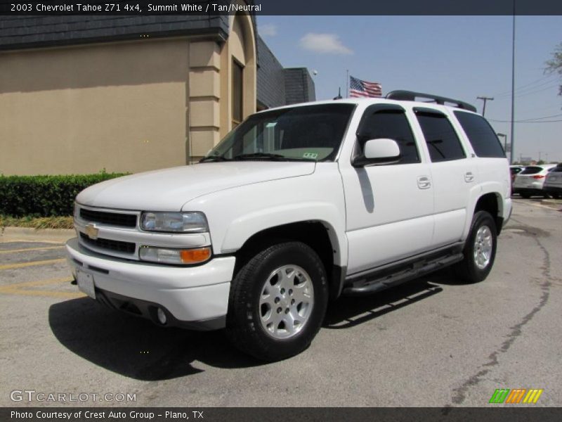 Summit White / Tan/Neutral 2003 Chevrolet Tahoe Z71 4x4
