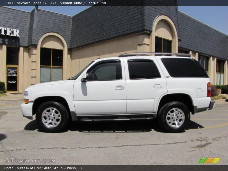 Summit White / Tan/Neutral 2003 Chevrolet Tahoe Z71 4x4